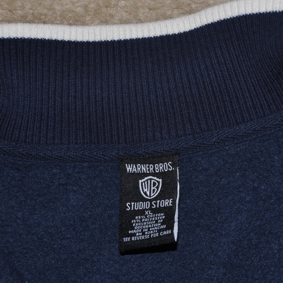 Vintage Navy Looney Tunes Characters Quarter Zip-u - Picture 3 of 3